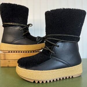 NWT Montelliana 1965 SONIA Shearling Lined & Trimmed Leather Boots *Italy*